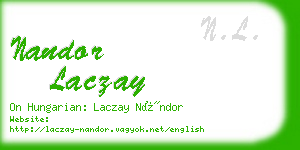 nandor laczay business card